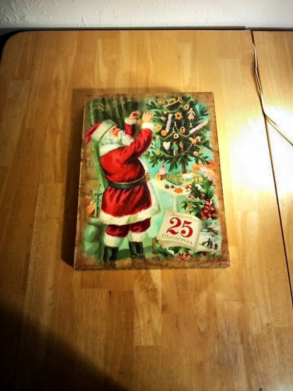 Vintage Santa Christmas Framed Print